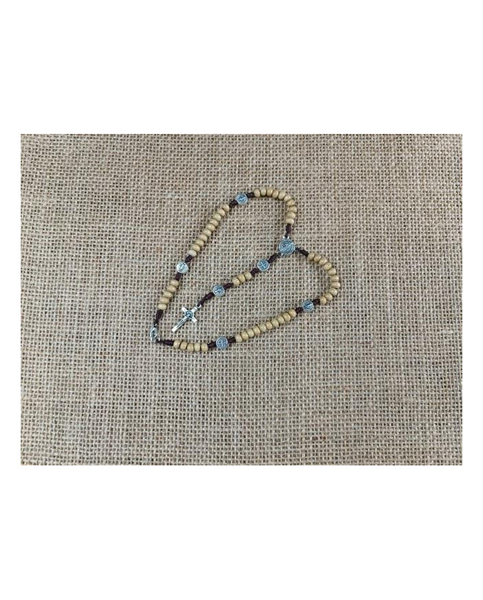 ROSARY CORD WOOD 5MM WITH ZAMAK AND SB