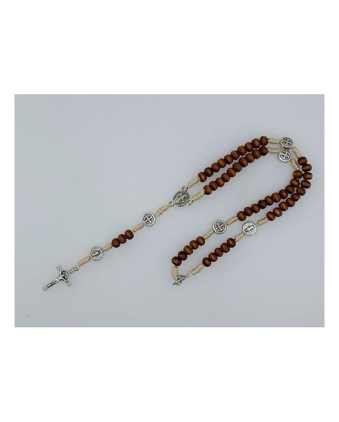 ROSARY CORD WOOD 5MM WITH ZAMAK AND SB
