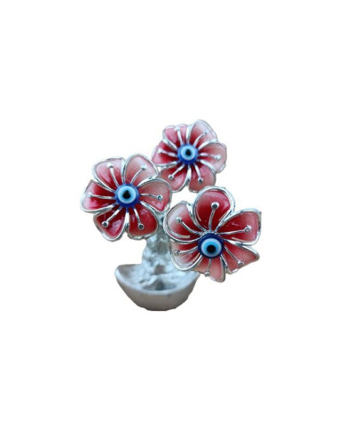 ARVORE OT 3 FLORES ROSA PRATA