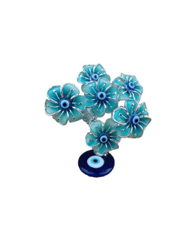 ARVORE OT 6 FLORES AZUL PRATA