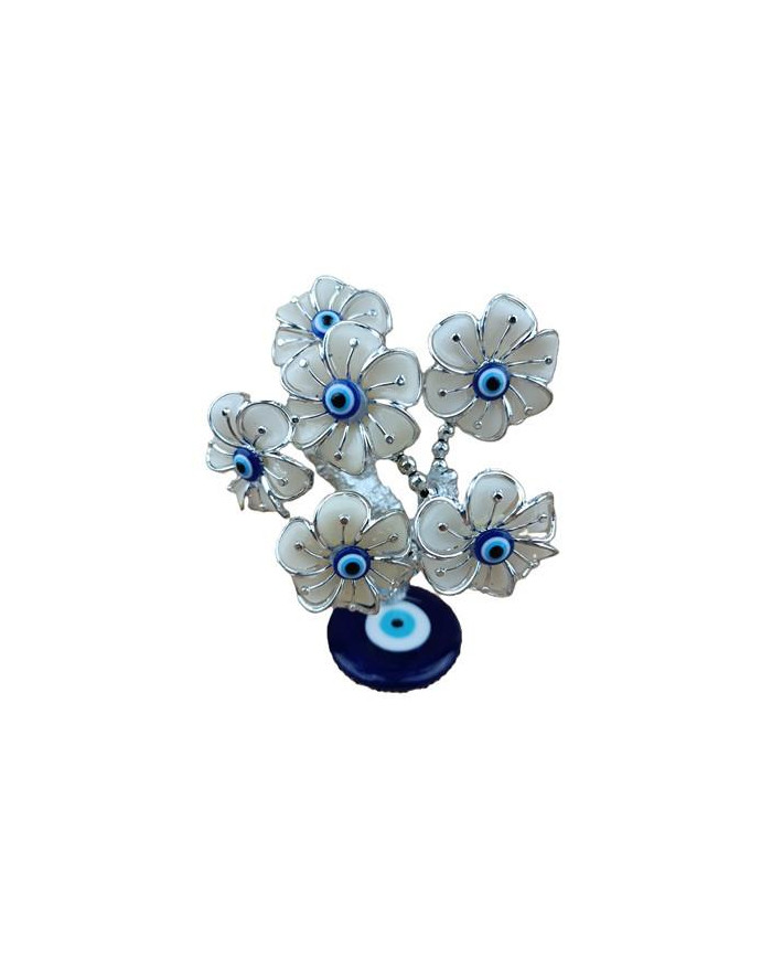 ARVORE OT 6 FLORES BRANCO PRATA