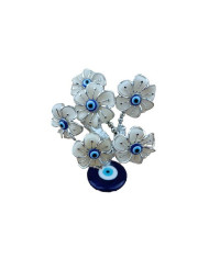 ARVORE OT 6 FLORES BRANCO PRATA