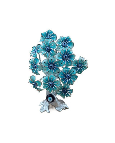ARVORE OT 12 FLORES AZUL PRATA