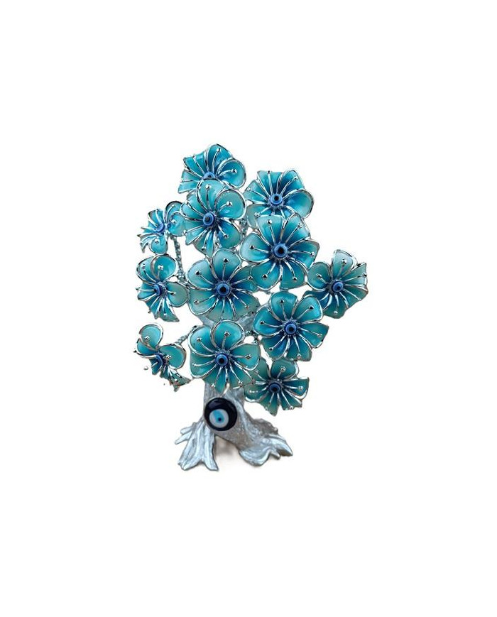ARVORE OT 12 FLORES AZUL PRATA