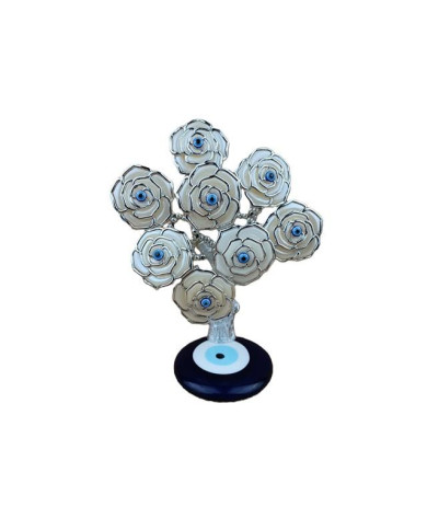 ARVORE OT 8 FLORES BRANCO PRATA