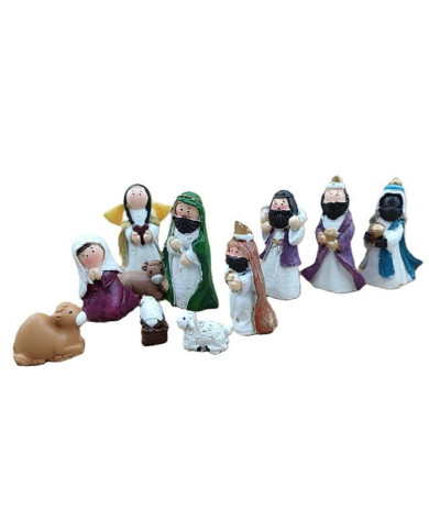PRESEPIO MINIATURA 70MM 11PCS COLORIDO