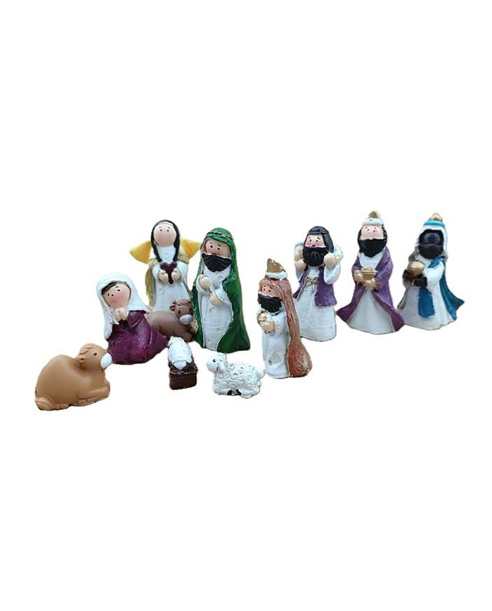 PRESEPIO MINIATURA 70MM 11PCS COLORIDO