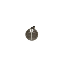 MEDALHA ACO 22MM REDONDA C/ CRUZ ABERTA PN GRAVADO