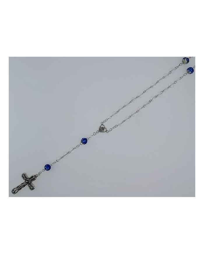 GLASS ROSARY 6MM WITH SHAMBALLA