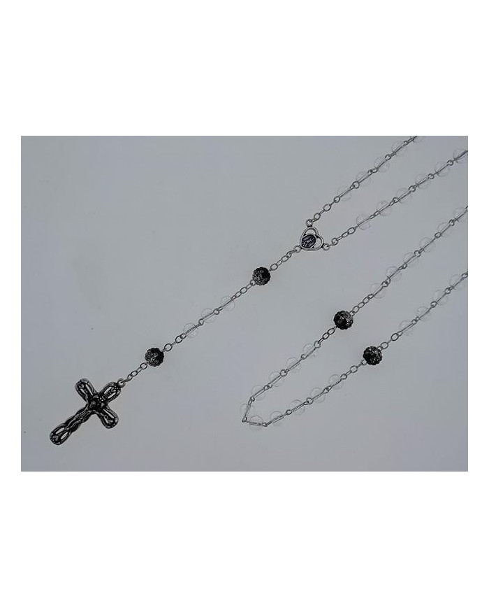 GLASS ROSARY 6MM WITH SHAMBALLA