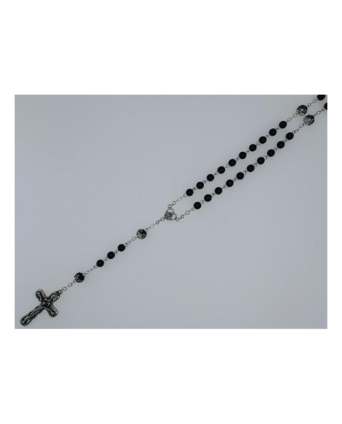 GLASS ROSARY 6MM WITH SHAMBALLA