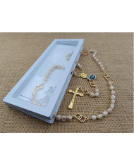 TERCO VIDRO MURANO LUMINOSO 8MM MT OURO BRANCO