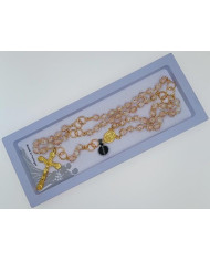 TERCO VIDRO MURANO LUMINOSO 8MM MT OURO BRANCO