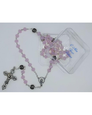 TERCO CRISTAL 8X6+ROSA C/ CX