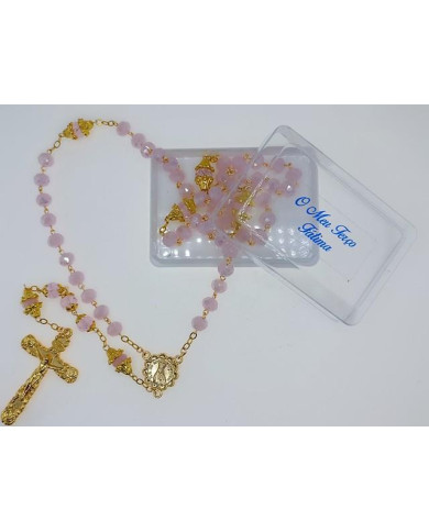 TERCO CRISTAL 8X6MM C/ PN ANILHA C/ CX DOURADO