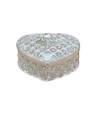 CAIXA METAL C/BRILHANTES CORACAO