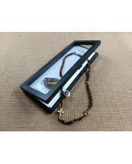 COLAR TERCO CORDEL PEDRA 6MM D NS