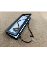 NECKLACE ROSARY CORD STONE 6MM P NS