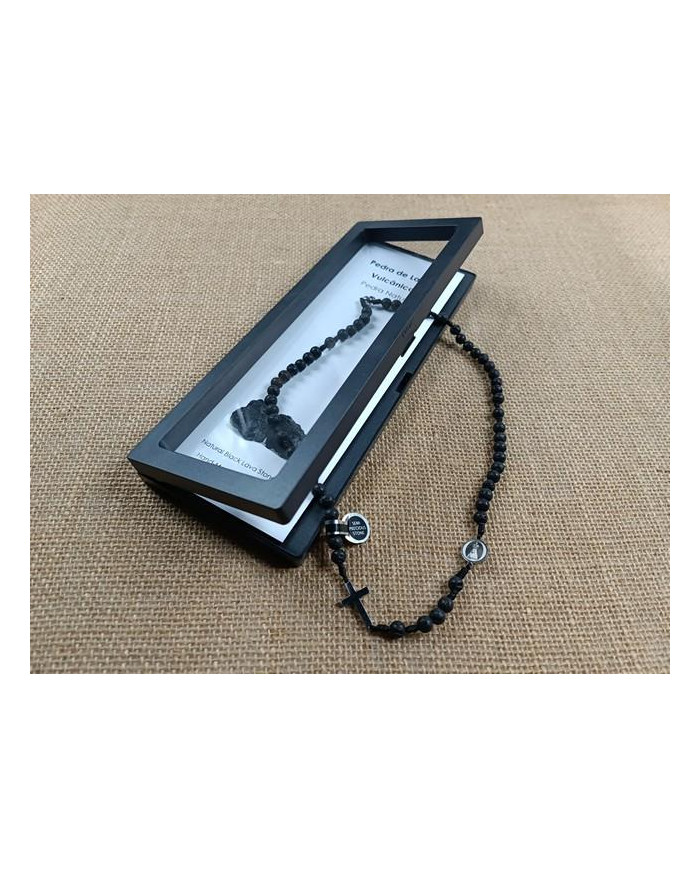 NECKLACE ROSARY CORD STONE 6MM P NS