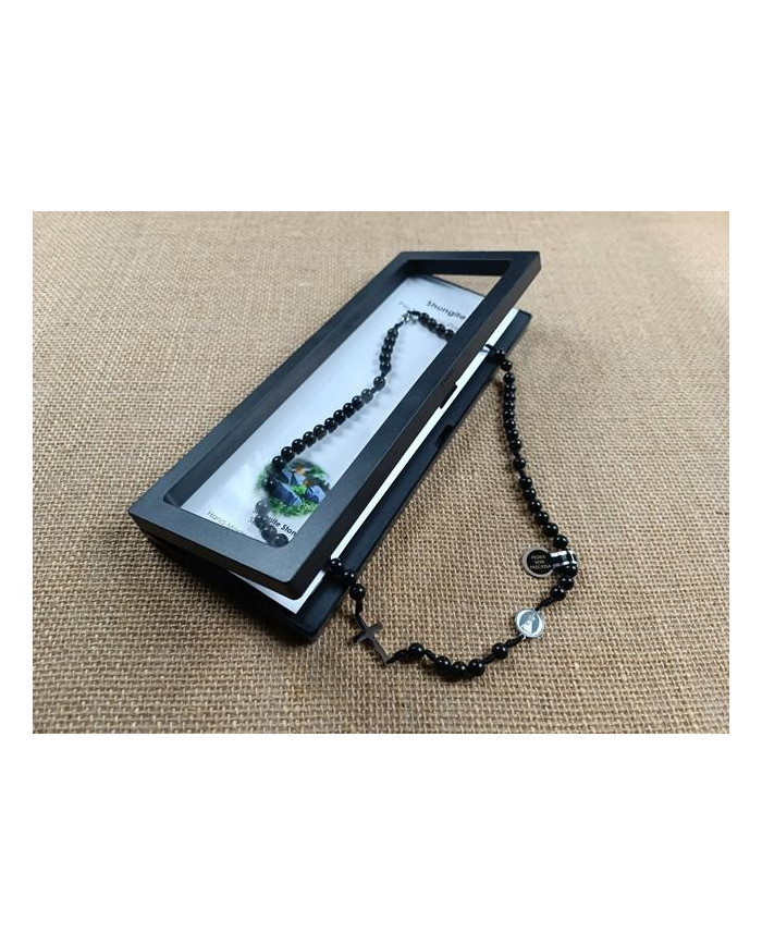 NECKLACE ROSARY CORD STONE 6MM P NS