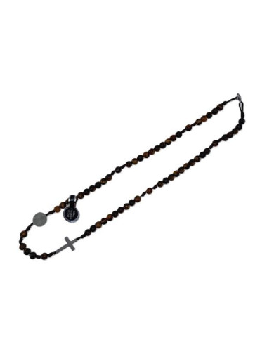 COLAR TERCO CORDEL PEDRA 6MM P NS