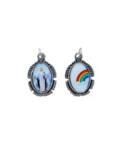 MEDALHA 28MM FOTO DUPLA ARCO IRIS OX