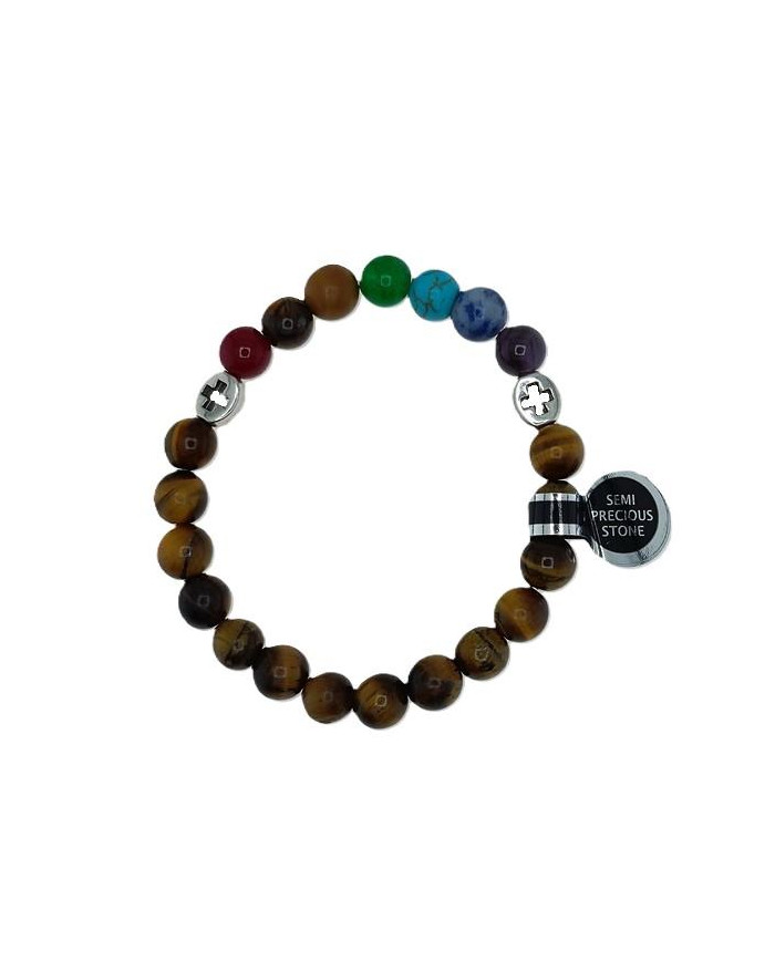 PUL ELAST PEDRA 8MM ARCO IRIS