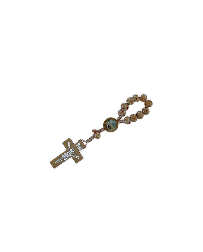 DEZENA MADEIRA EM CORDA COM PINTAS 6MM