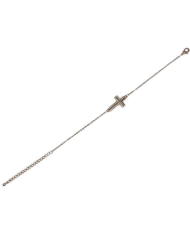 PULSEIRA CORRENTE ZIRCON C/CRUZ LL DOURADO