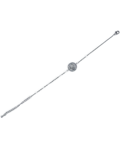 PULSEIRA CORRENTE ZIRCON C/CIRCULO C/MÃO PRATEADO
