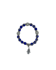PULSEIRA ELASTICA OLHO TURCO VIDRO E SHAMBALLA