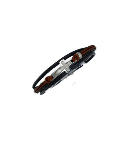 PUL PELE GENUINA C/CRUZ C/FIO CASTANHO