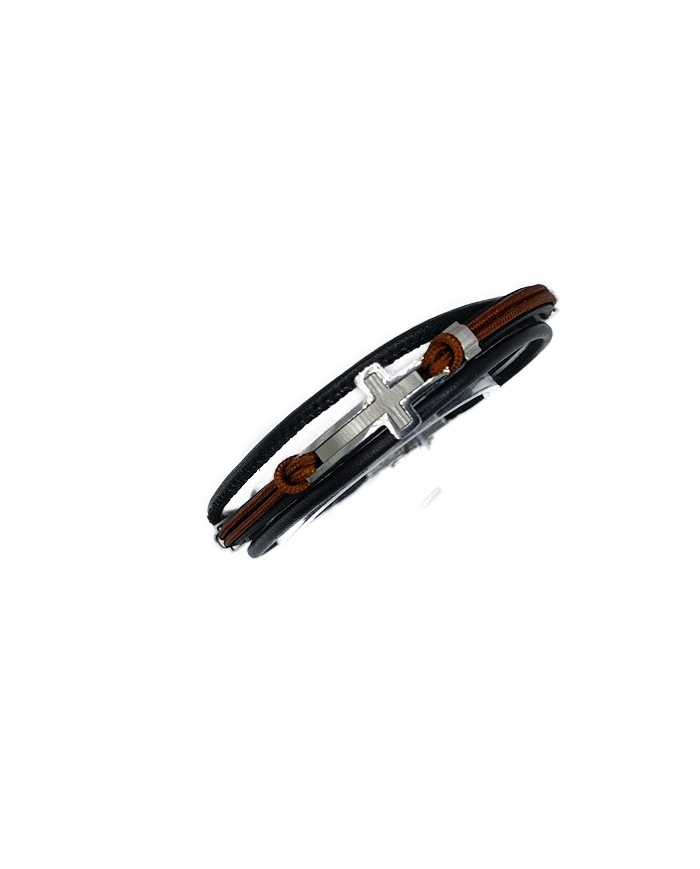 PUL PELE GENUINA C/CRUZ C/FIO CASTANHO