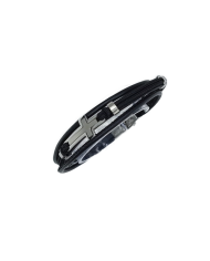 PUL PELE GENUINA C/CRUZ C/FIO PRETO