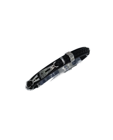 PUL PELE GENUINA C/CHAPA DESIGN CRUZ PRETO