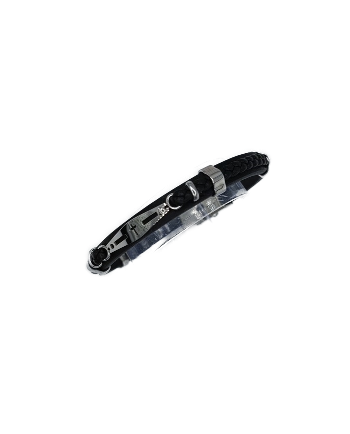 PUL PELE GENUINA C/CHAPA DESIGN CRUZ PRETO