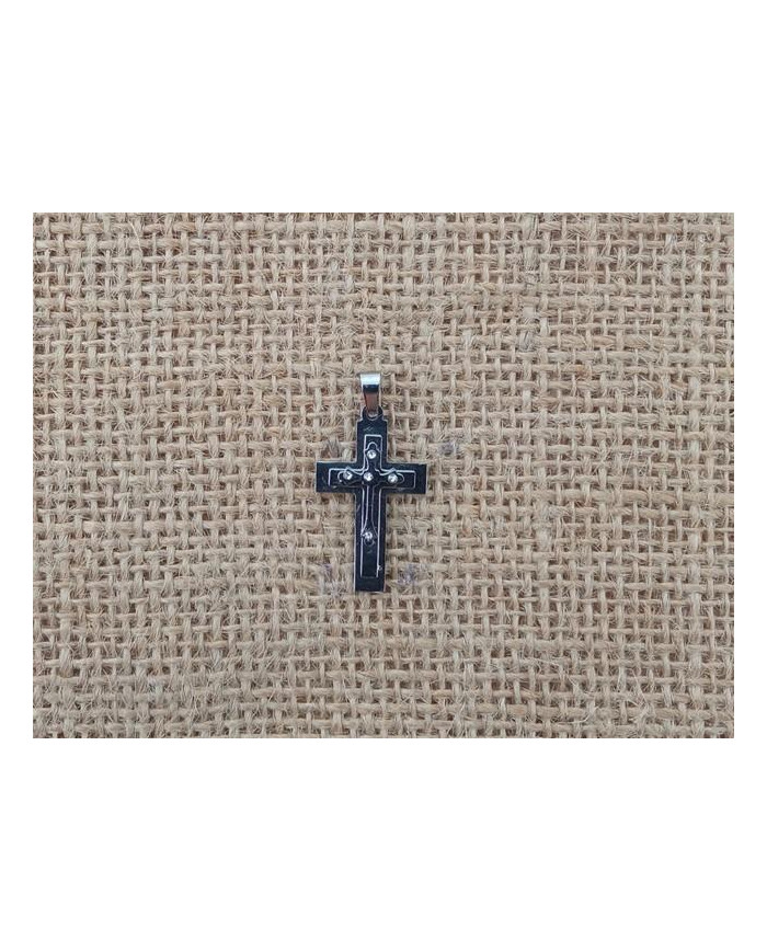 CRUZ ACO 28MM 5 BRILHANTES