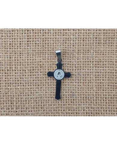 CRUZ ACO 27MM SAO BENTO GRAVADA