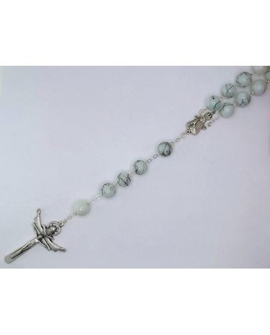 ROSARY GLASS FROSTED 12MM