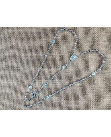 GLASS ROSARY WITH 6MM + ZAMAK LS