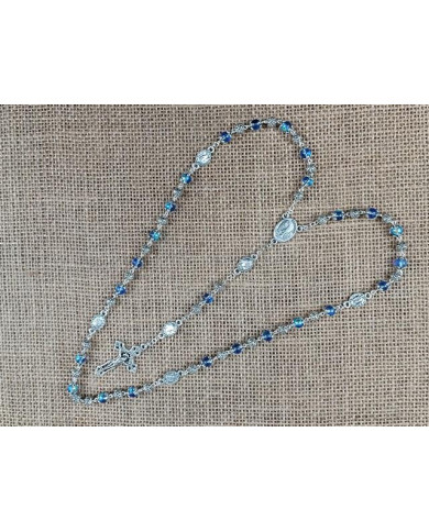 GLASS ROSARY WITH 6MM + ZAMAK LS