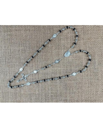 GLASS ROSARY WITH 6MM + ZAMAK LS