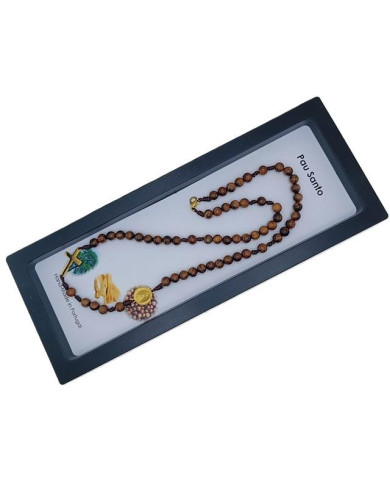 COLAR TERCO CORDEL PAU SANTO 6MM D